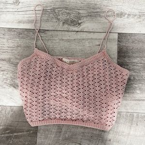 pink crocheted tank🩷